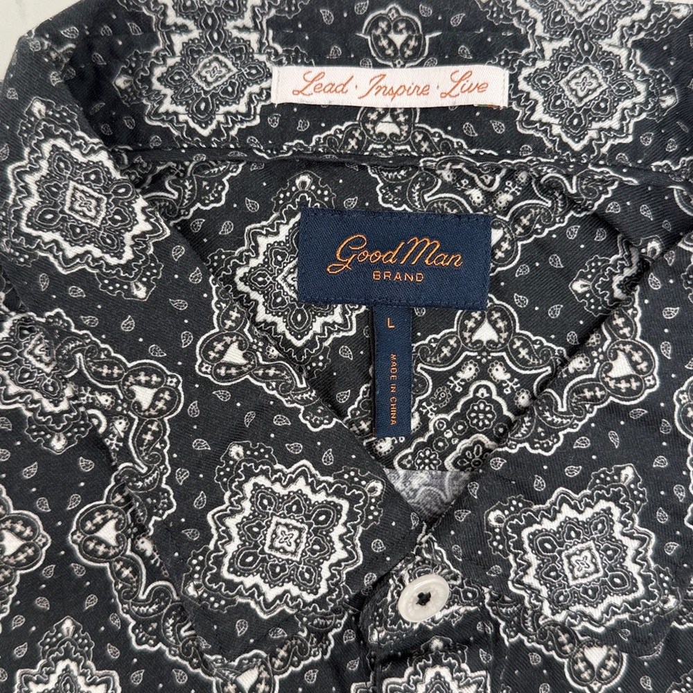 Good Man Brand Monochrome Geometric Shirt